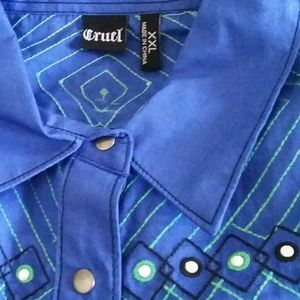 Cruel  MENS snap upSHIRT NEW